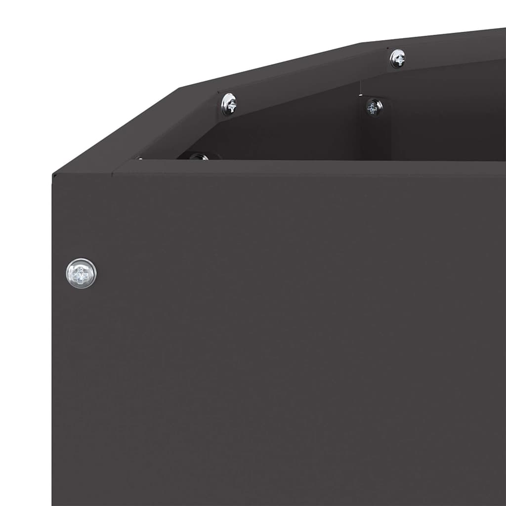 vidaXL Donica Czarny 60 x 30 x 50 cm Stal