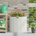 vidaXL Donica Biały 60 x 30 x 50 cm Stal