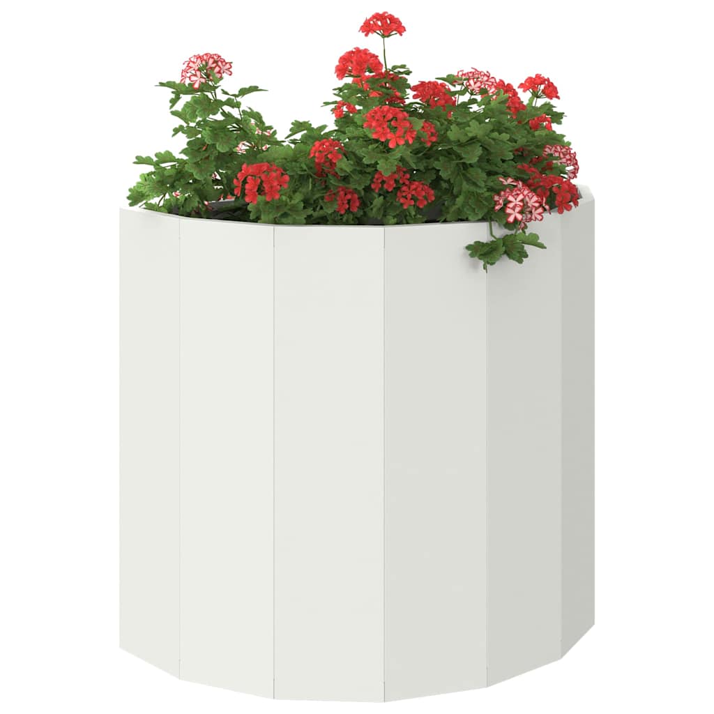 vidaXL Donica Biały 60 x 30 x 50 cm Stal