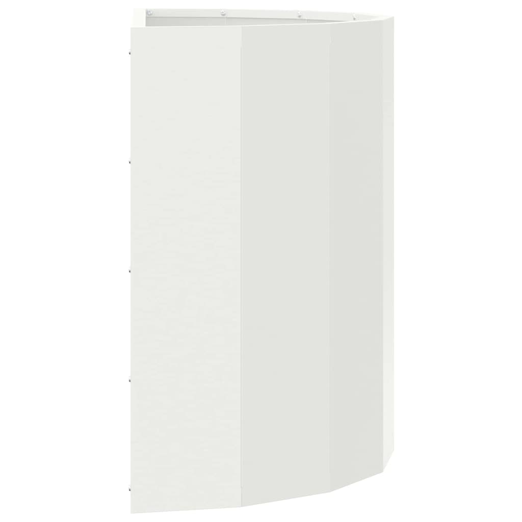 vidaXL Donica Biały 60 x 30 x 50 cm Stal