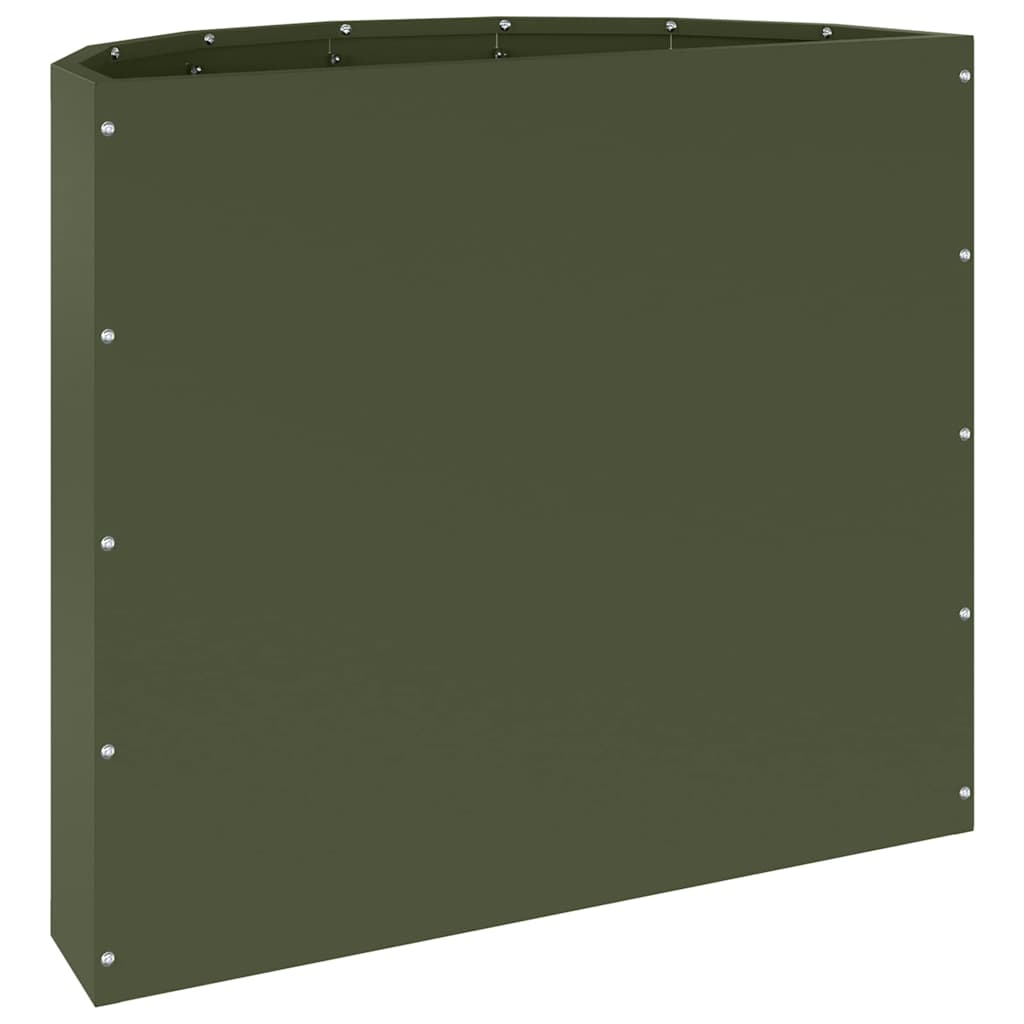 vidaXL Donica Zielony oliwkowy 60 x 30 x 50 cm Stal