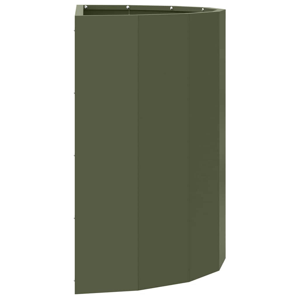 vidaXL Donica Zielony oliwkowy 60 x 30 x 50 cm Stal