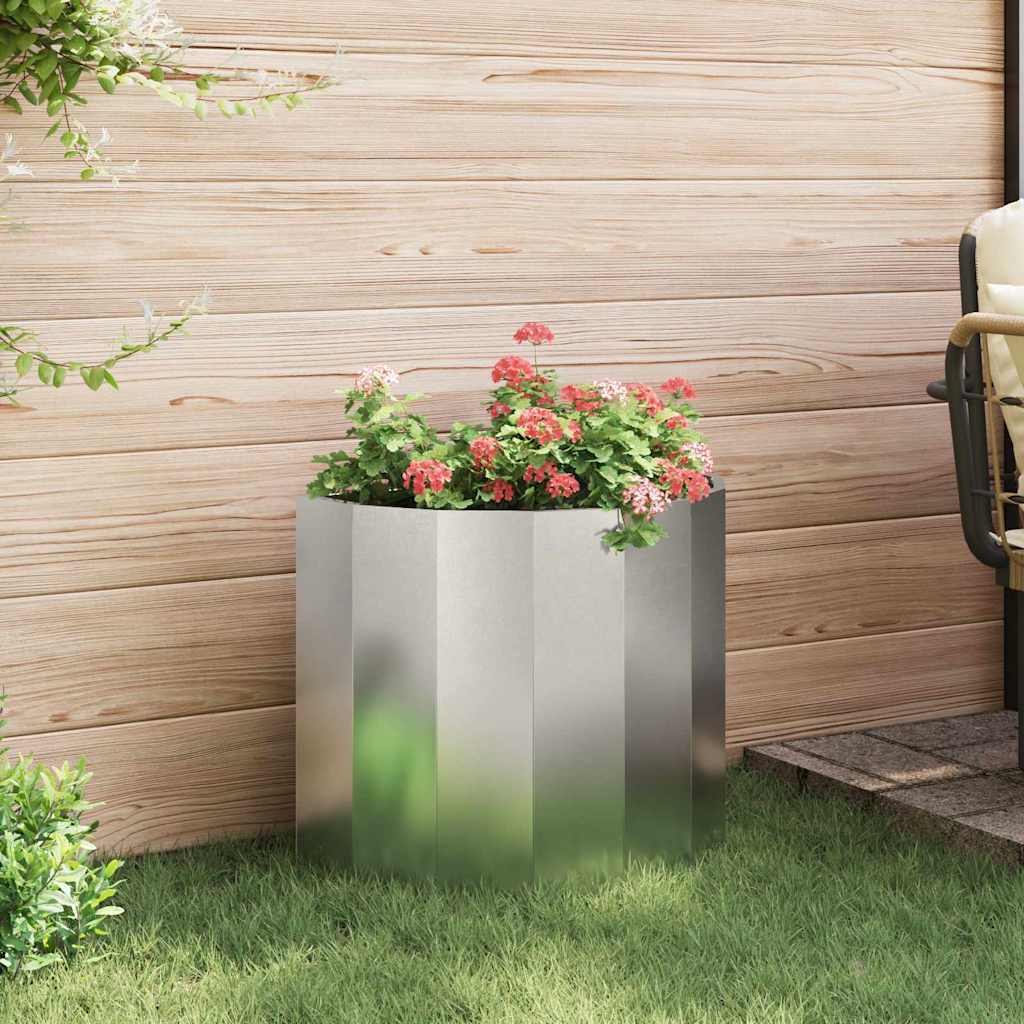 vidaXL Donica Srebrny 60 x 30 x 50 cm Stal nierdzewna