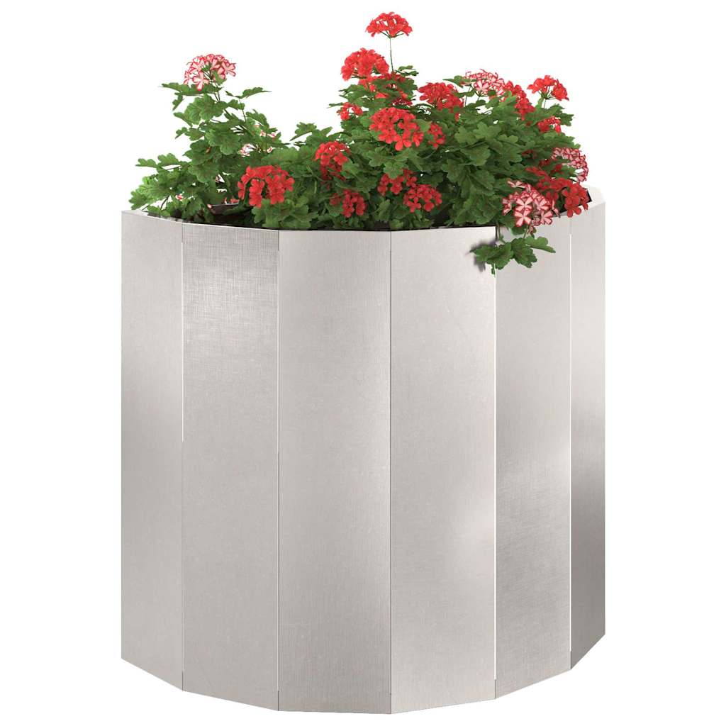 vidaXL Donica Srebrny 60 x 30 x 50 cm Stal nierdzewna