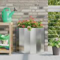 vidaXL Donica Srebrny 60 x 30 x 50 cm Stal Galwanizowana