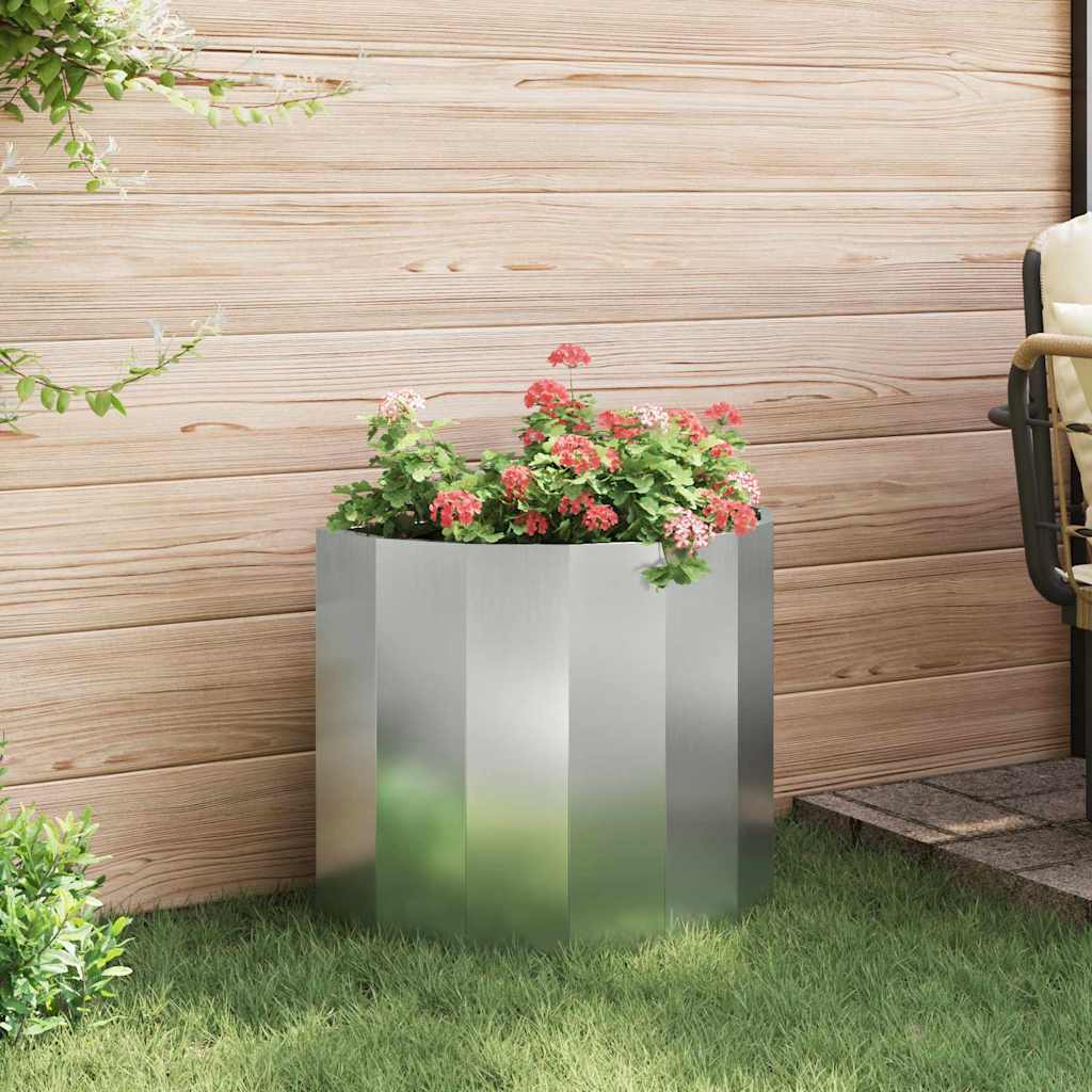 vidaXL Donica Srebrny 60 x 30 x 50 cm Stal Galwanizowana