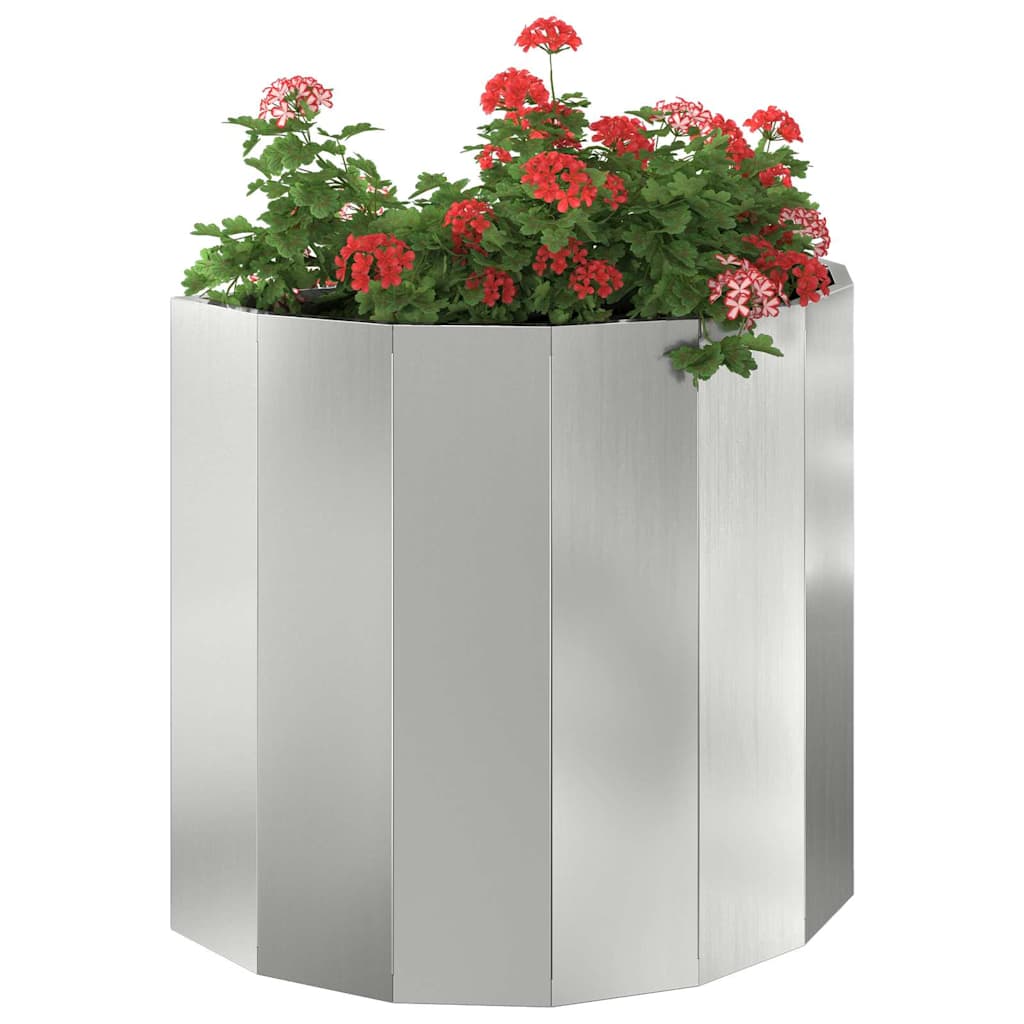 vidaXL Donica Srebrny 60 x 30 x 50 cm Stal Galwanizowana