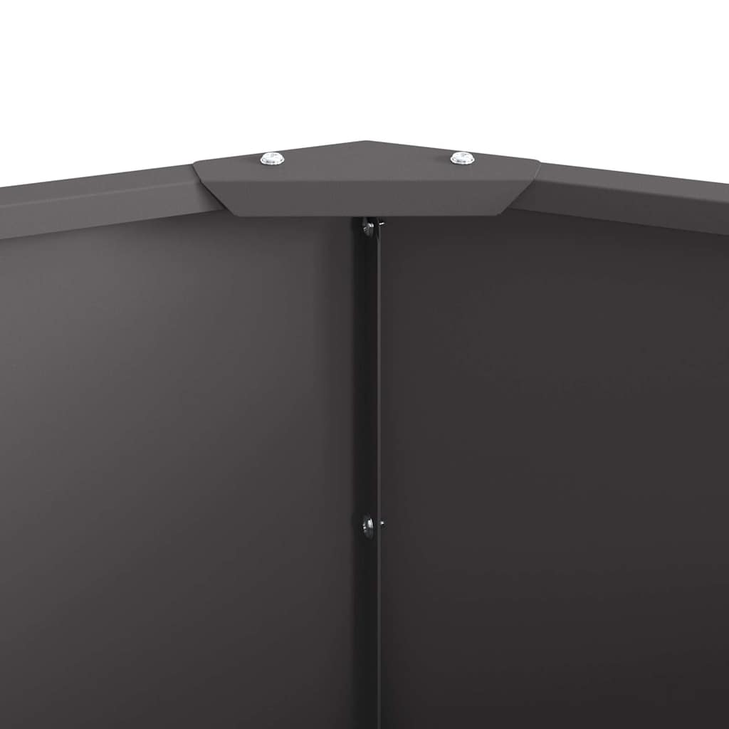 vidaXL Donica Czarny 120 x 120 x 35 cm Stal