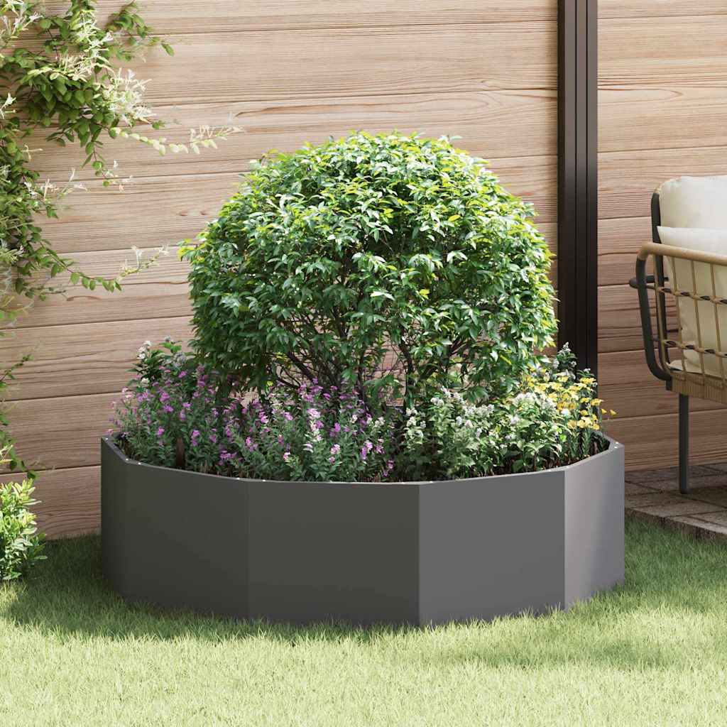 vidaXL Donica Czarny 120 x 120 x 35 cm Stal