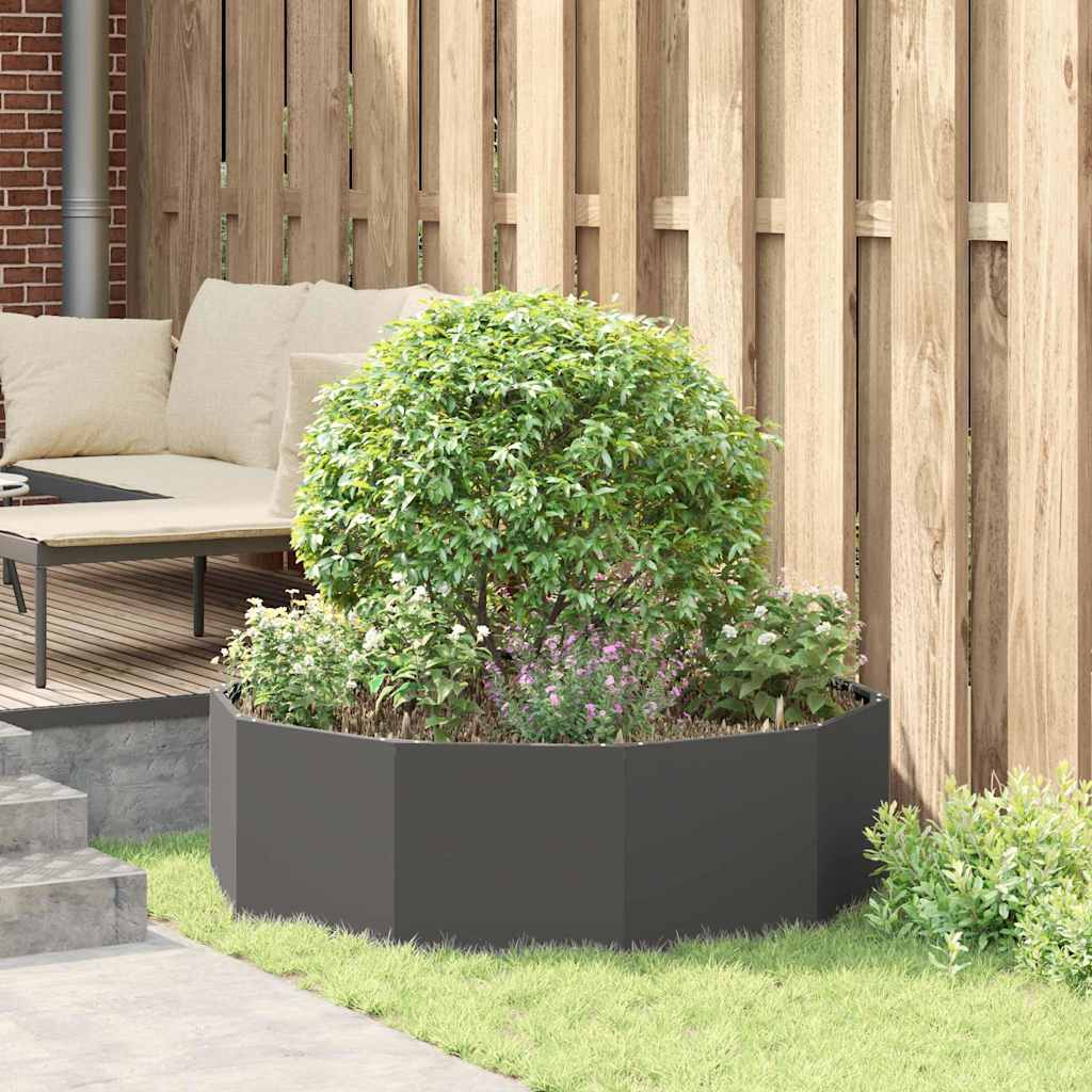 vidaXL Donica Czarny 120 x 120 x 35 cm Stal