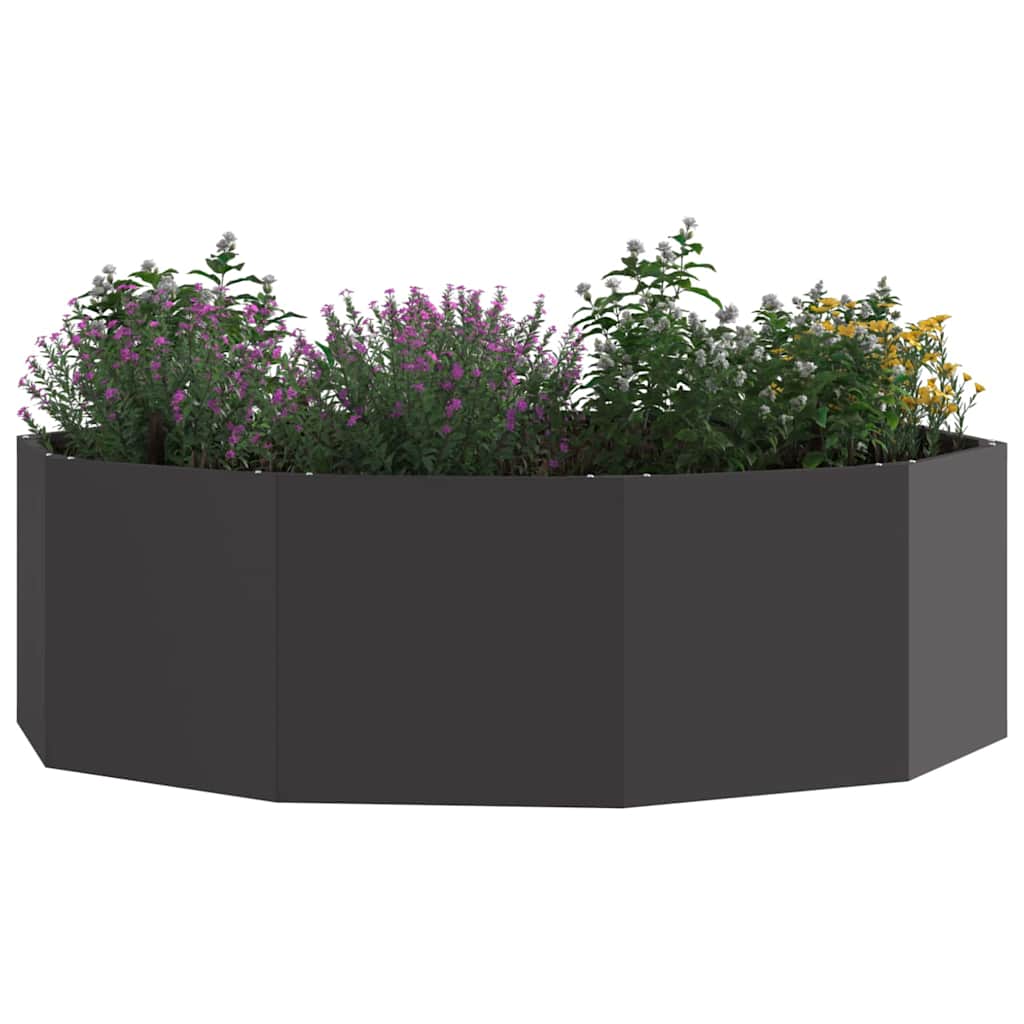vidaXL Donica Czarny 120 x 120 x 35 cm Stal