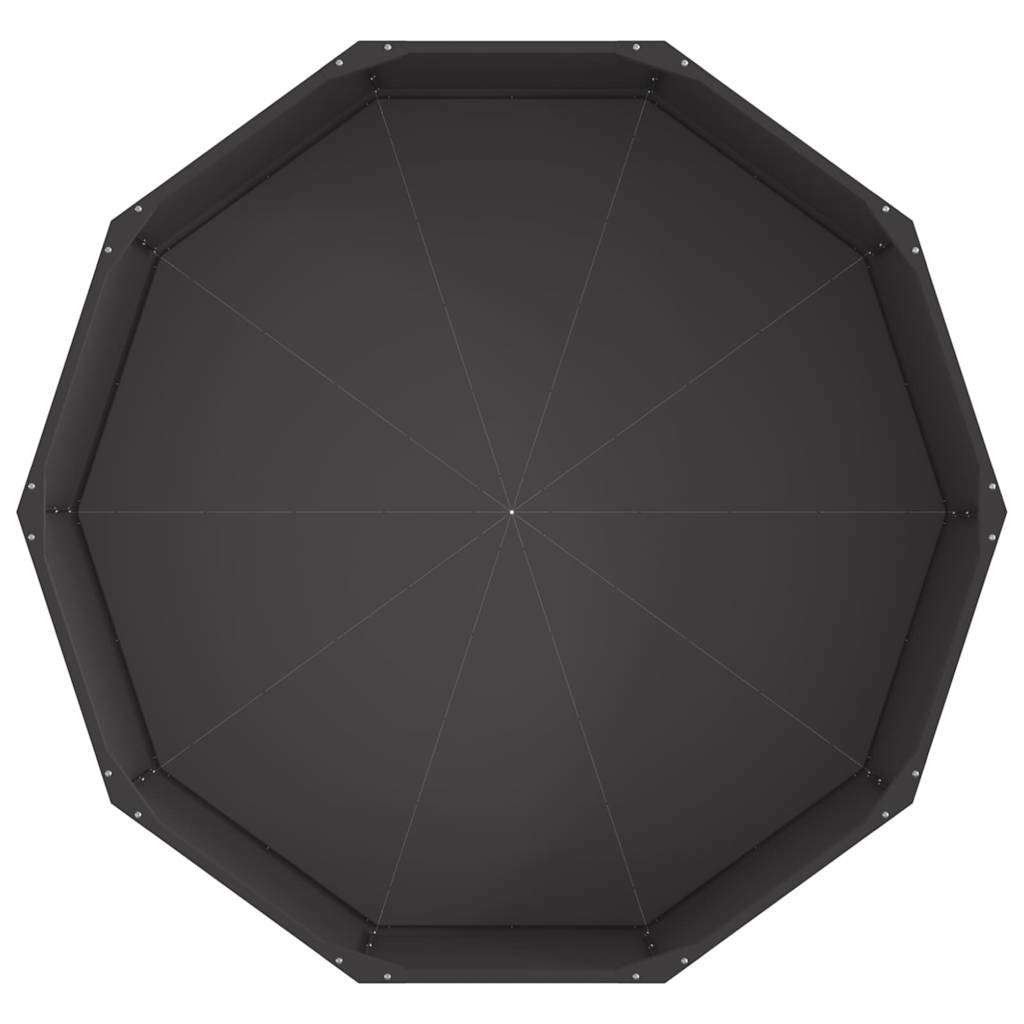 vidaXL Donica Czarny 120 x 120 x 35 cm Stal