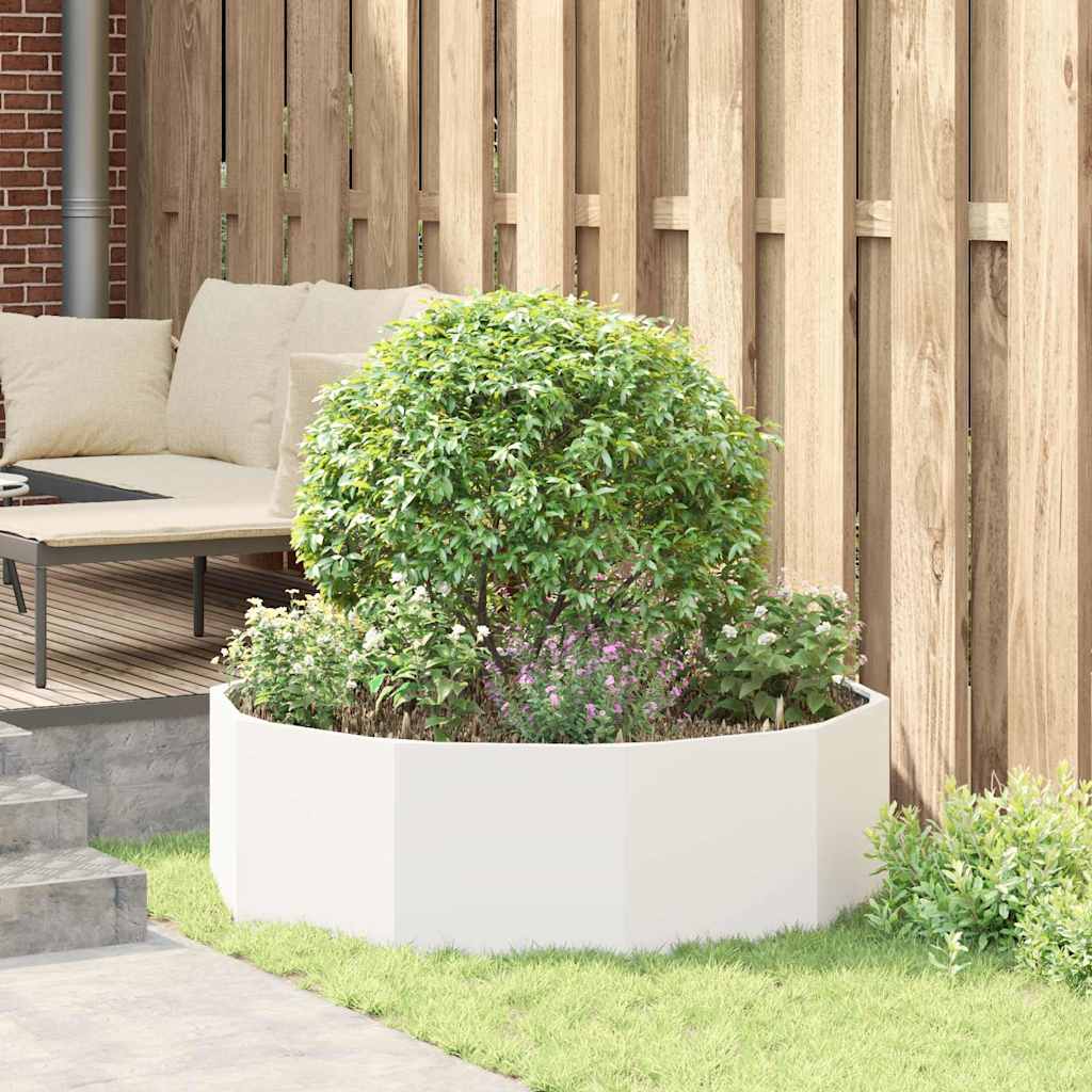 vidaXL Donica Biały 120 x 120 x 35 cm Stal