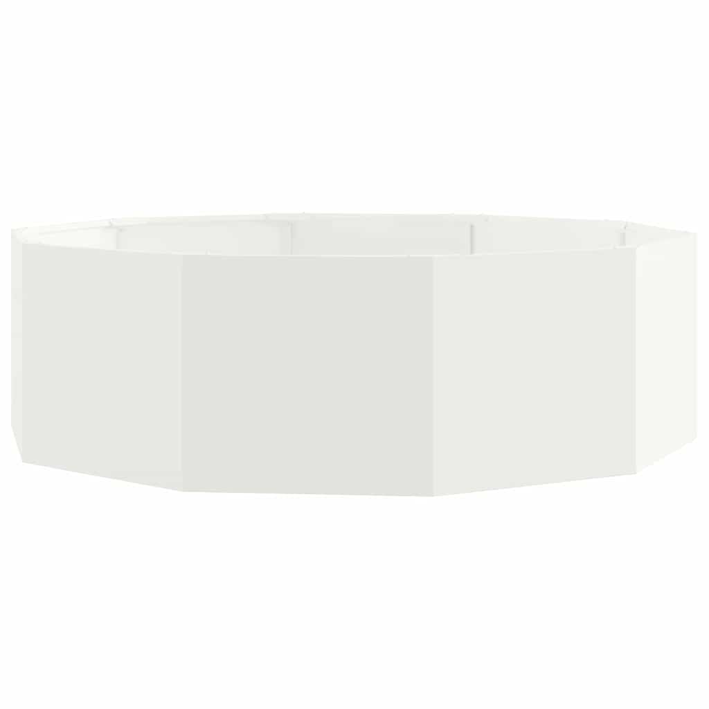 vidaXL Donica Biały 120 x 120 x 35 cm Stal