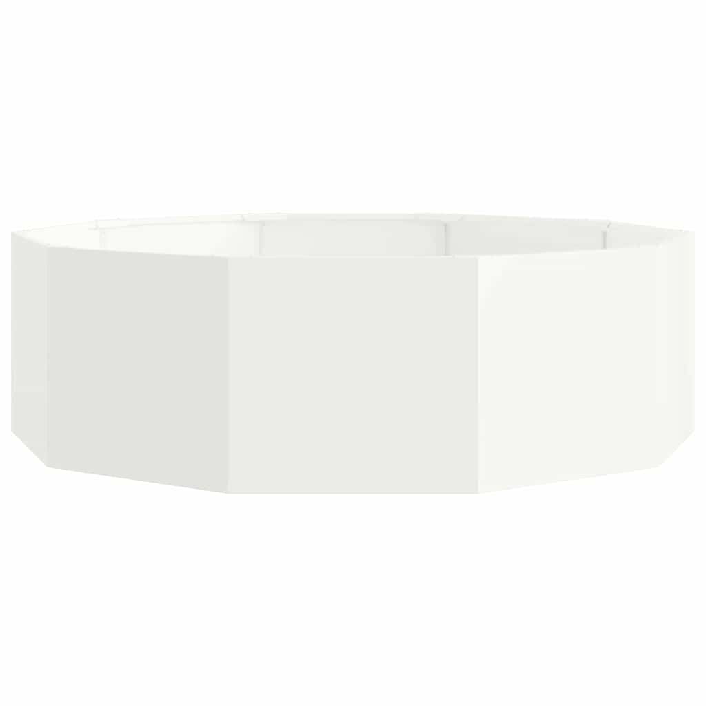 vidaXL Donica Biały 120 x 120 x 35 cm Stal