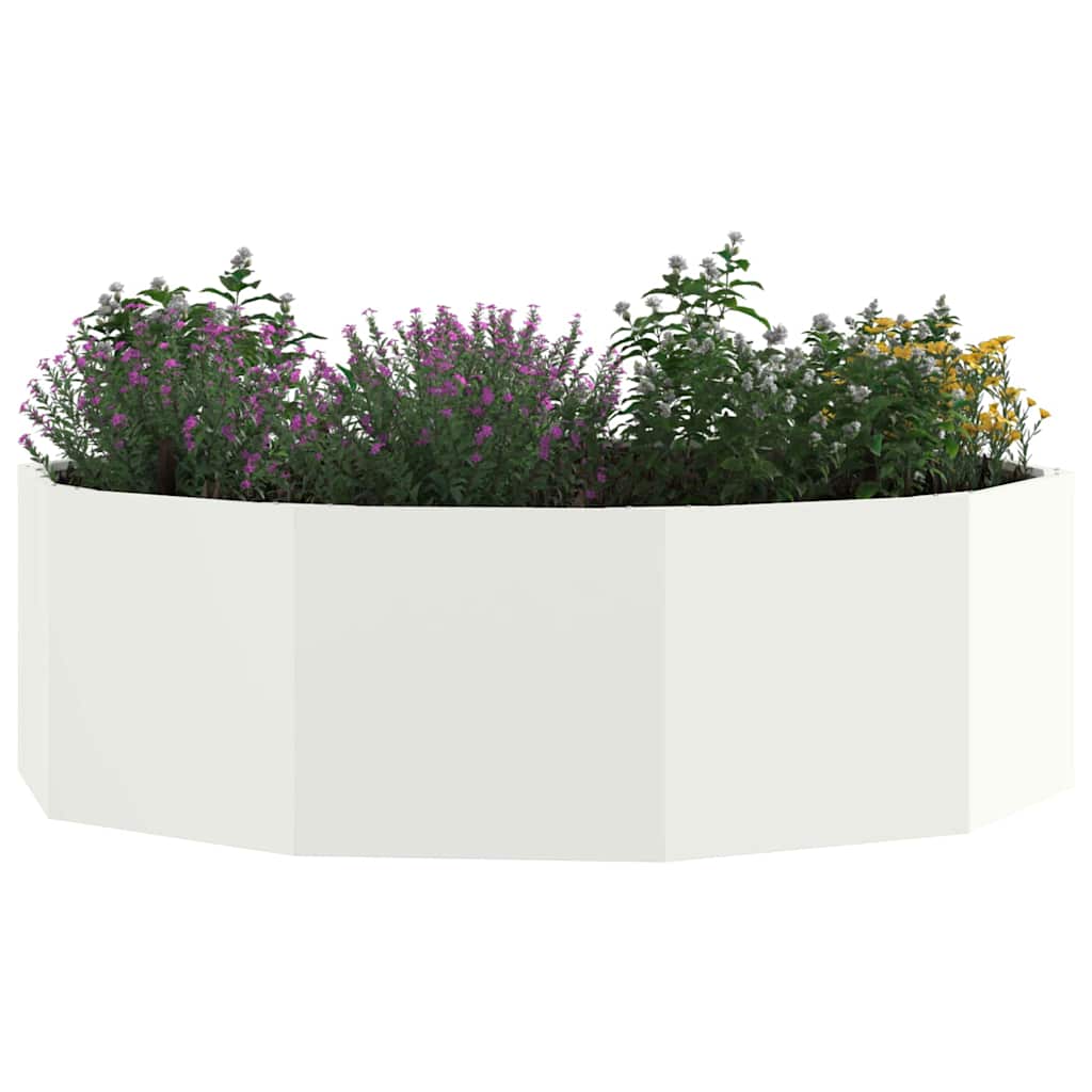 vidaXL Donica Biały 120 x 120 x 35 cm Stal
