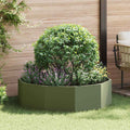 vidaXL Donica Zielony oliwkowy 120 x 120 x 35 cm Stal