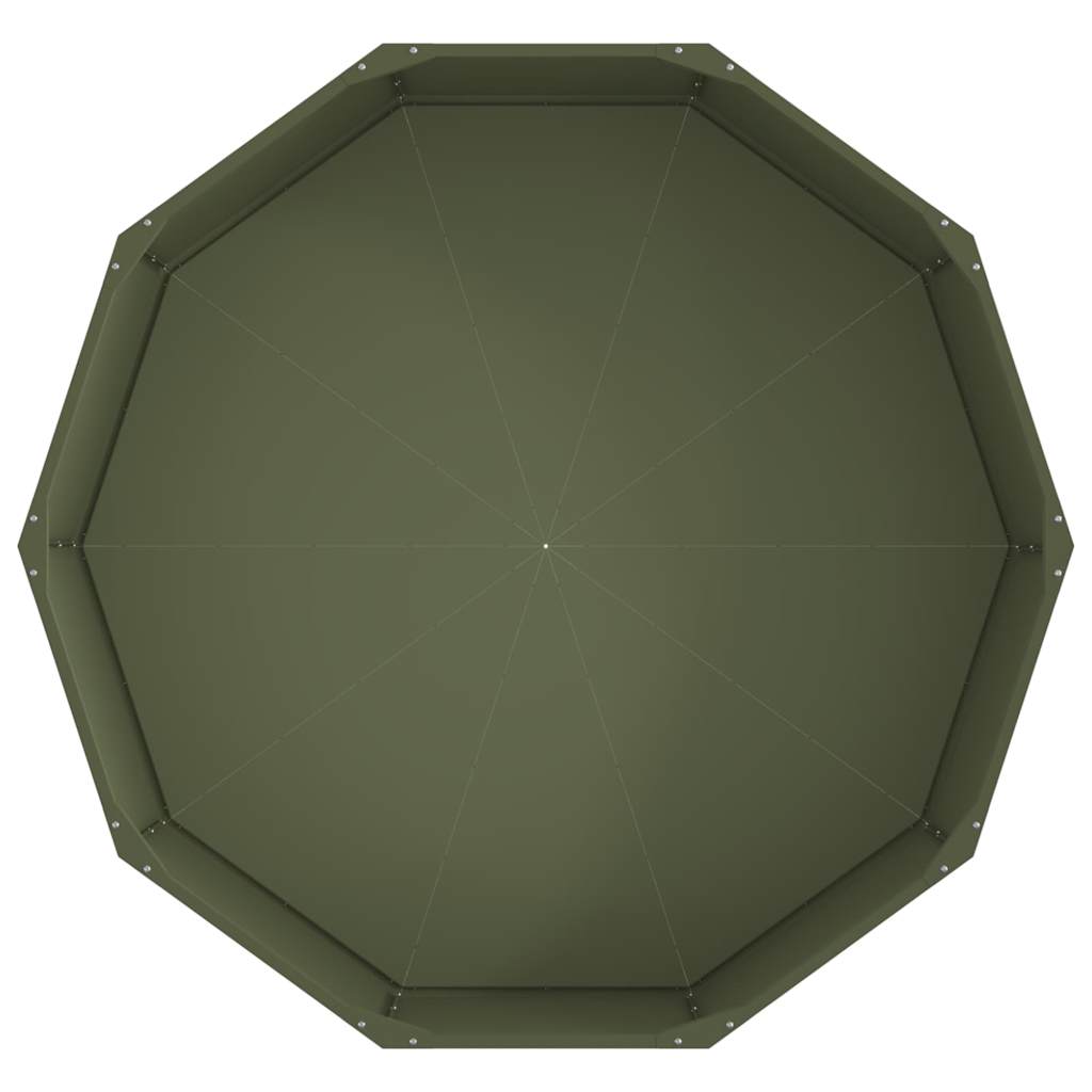 vidaXL Donica Zielony oliwkowy 120 x 120 x 35 cm Stal