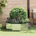 vidaXL Donica Srebrny 120 x 120 x 35 cm Stal nierdzewna