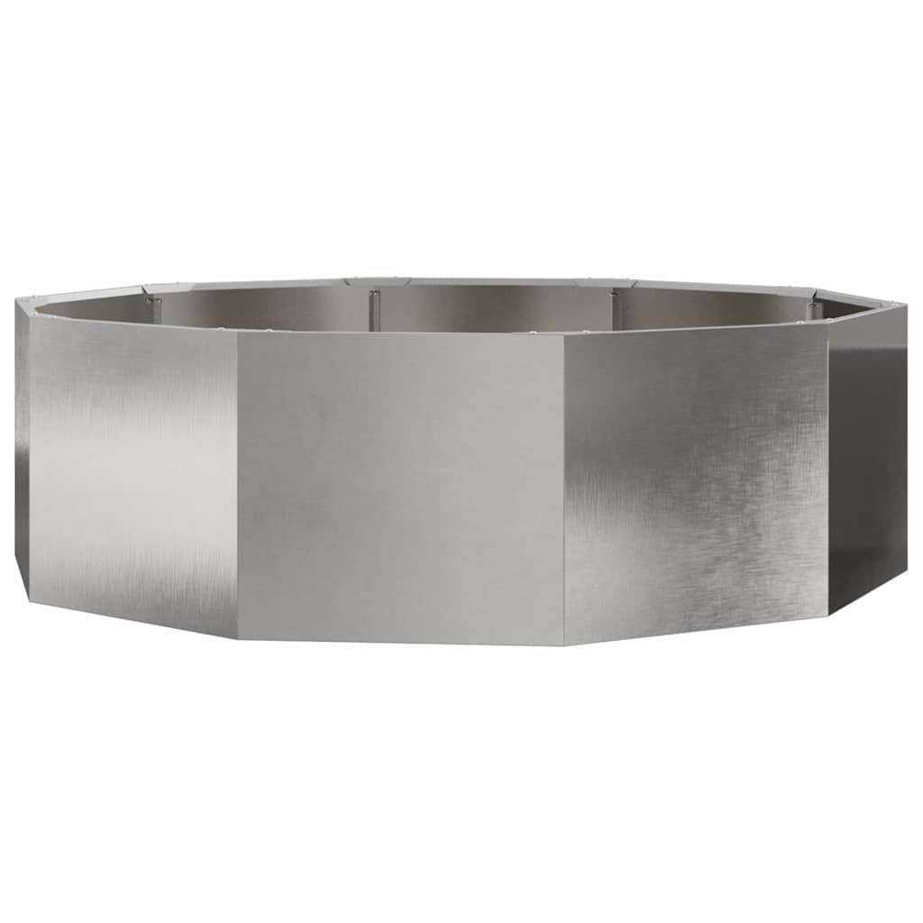 vidaXL Donica Srebrny 120 x 120 x 35 cm Stal nierdzewna