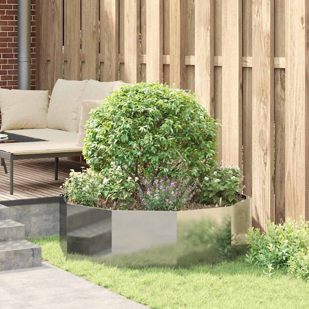 vidaXL Donica Srebrny 120 x 120 x 35 cm Stal Galwanizowana
