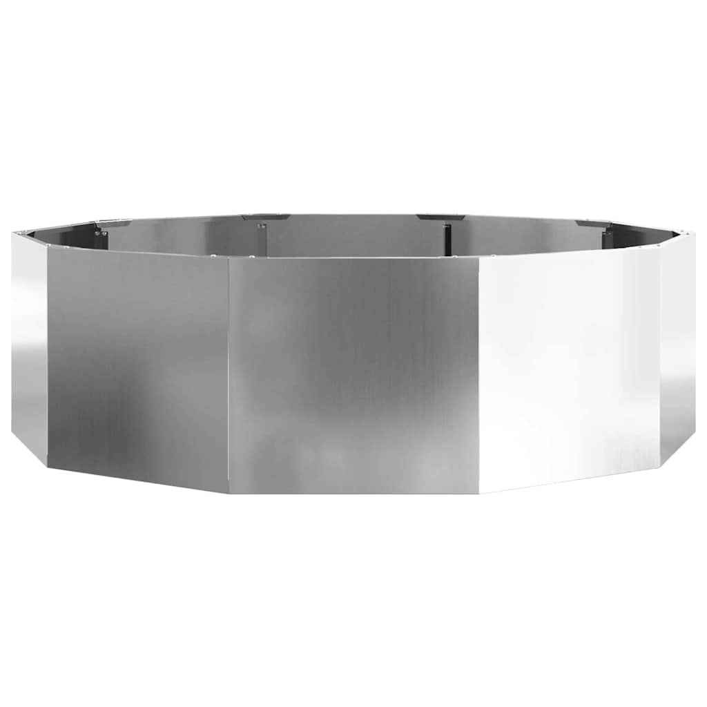 vidaXL Donica Srebrny 120 x 120 x 35 cm Stal Galwanizowana