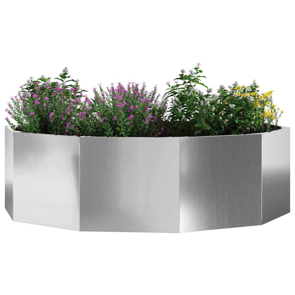 vidaXL Donica Srebrny 120 x 120 x 35 cm Stal Galwanizowana