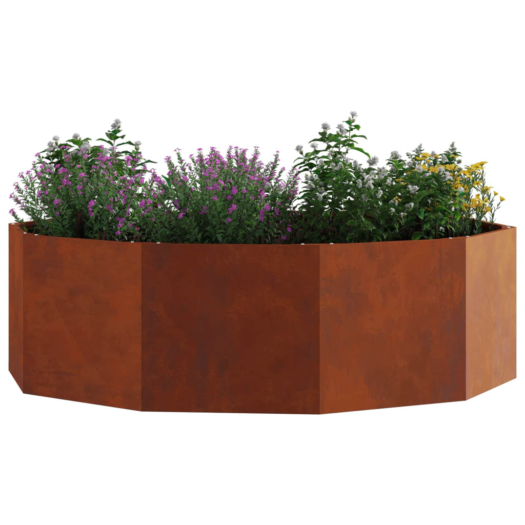 vidaXL Donica Rdzawy 120 x 120 x 35 cm