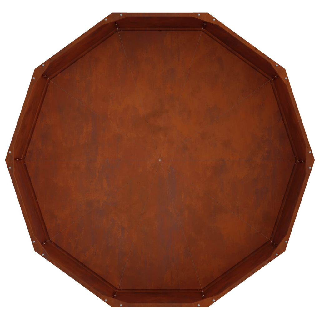 vidaXL Donica Rdzawy 120 x 120 x 35 cm