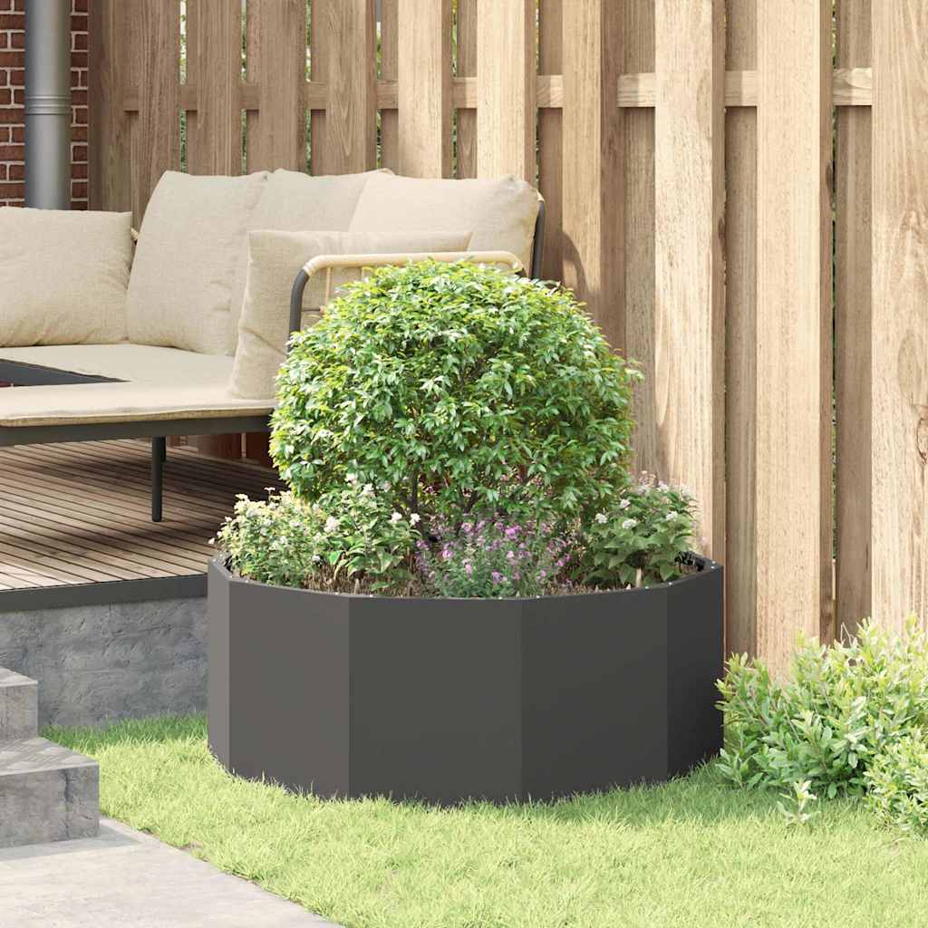 vidaXL Donica Czarny 90 x 90 x 35 cm Stal