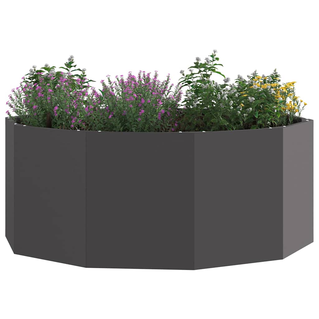 vidaXL Donica Czarny 90 x 90 x 35 cm Stal