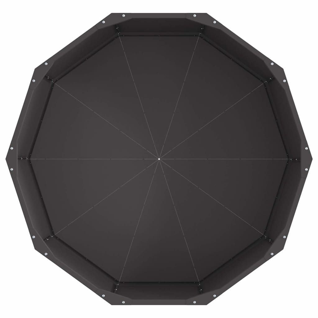 vidaXL Donica Czarny 90 x 90 x 35 cm Stal