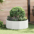 vidaXL Donica Biały 90 x 90 x 35 cm Stal
