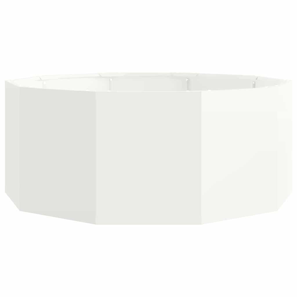 vidaXL Donica Biały 90 x 90 x 35 cm Stal
