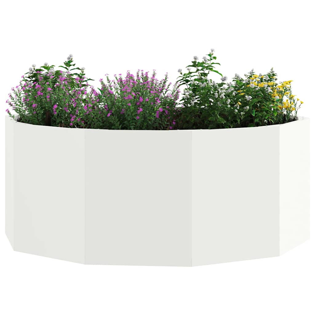 vidaXL Donica Biały 90 x 90 x 35 cm Stal