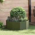 vidaXL Donica Zielony oliwkowy 90 x 90 x 35 cm Stal