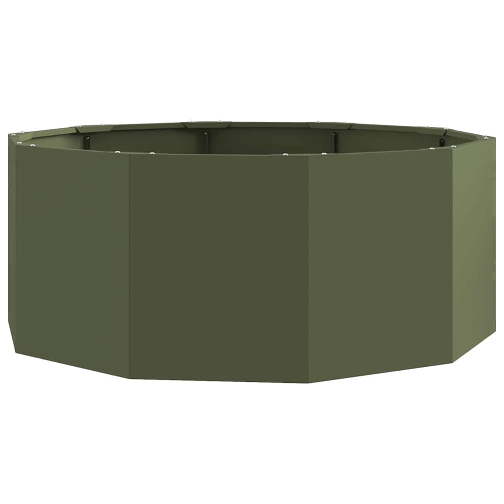 vidaXL Donica Zielony oliwkowy 90 x 90 x 35 cm Stal