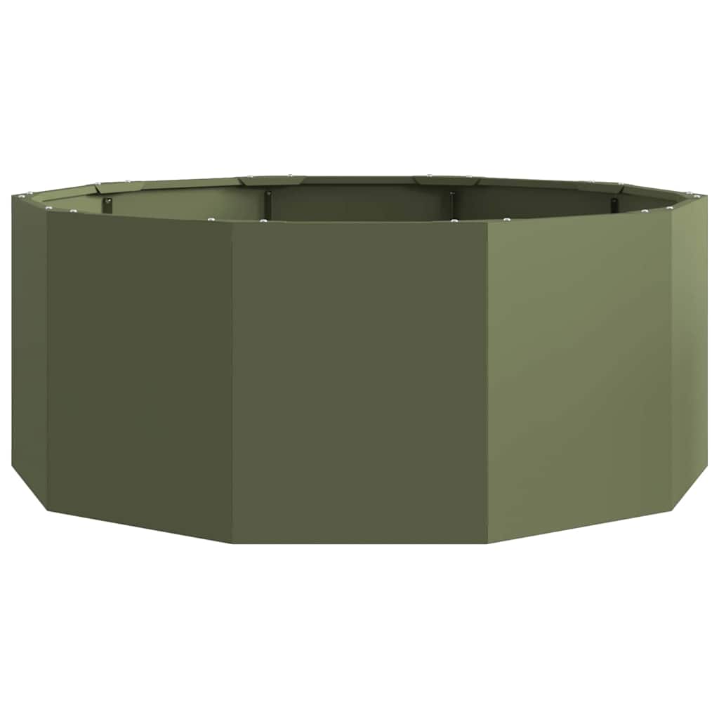 vidaXL Donica Zielony oliwkowy 90 x 90 x 35 cm Stal