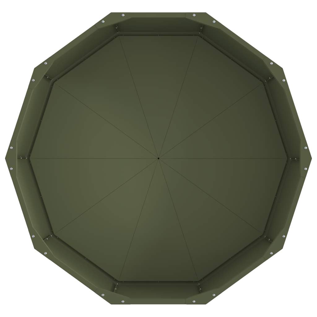 vidaXL Donica Zielony oliwkowy 90 x 90 x 35 cm Stal