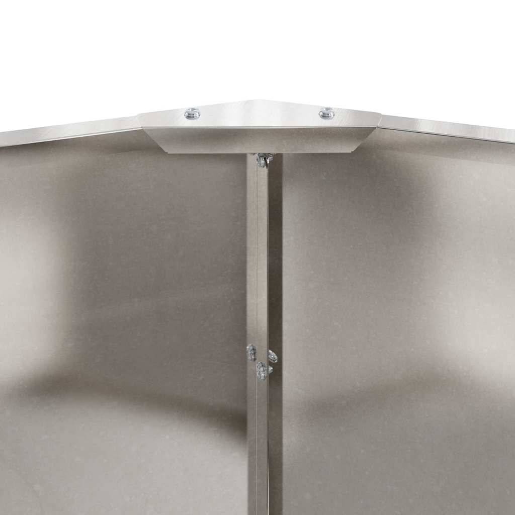 vidaXL Donica Srebrny 90 x 90 x 35 cm Stal nierdzewna