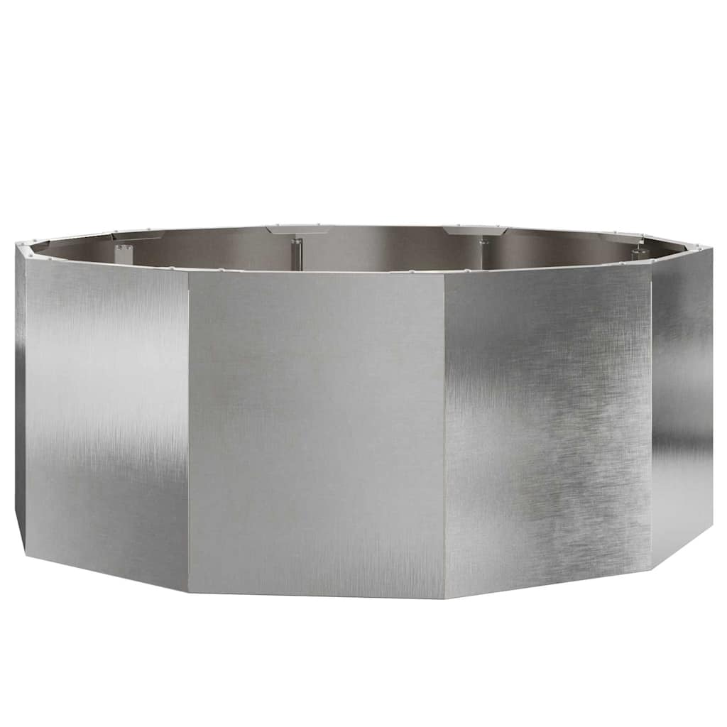 vidaXL Donica Srebrny 90 x 90 x 35 cm Stal nierdzewna