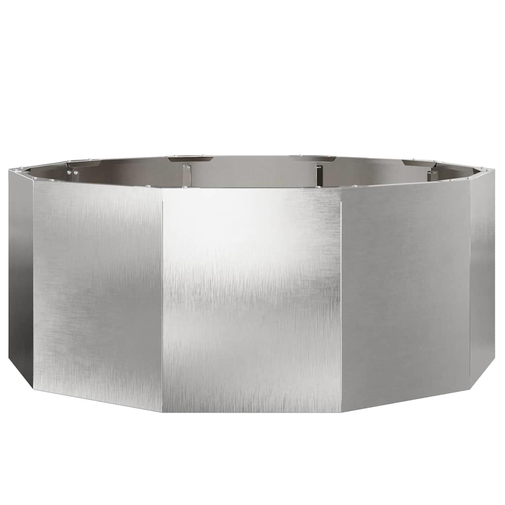 vidaXL Donica Srebrny 90 x 90 x 35 cm Stal nierdzewna