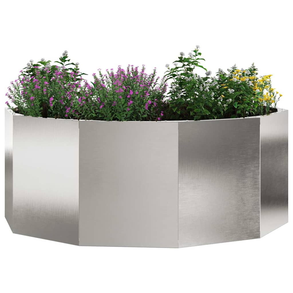 vidaXL Donica Srebrny 90 x 90 x 35 cm Stal nierdzewna
