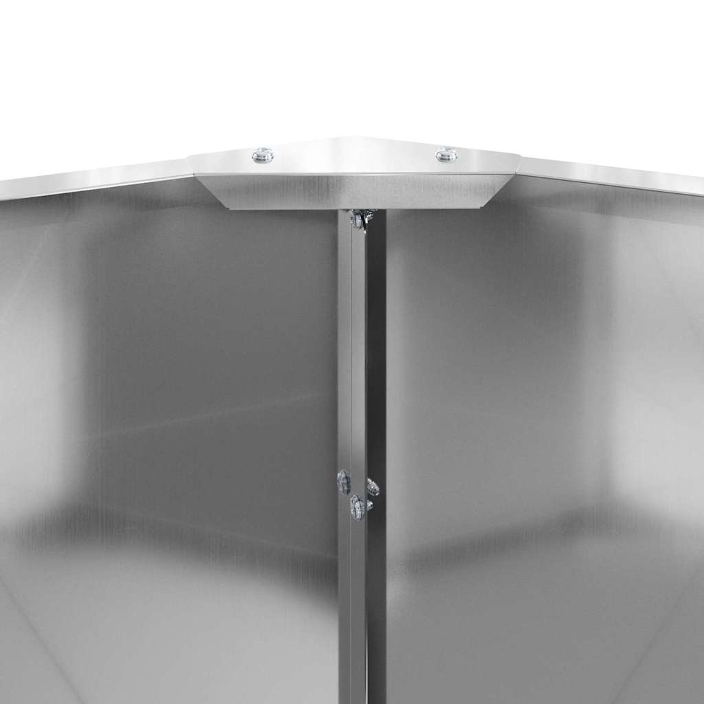 vidaXL Donica Srebrny 90 x 90 x 35 cm Stal Galwanizowana