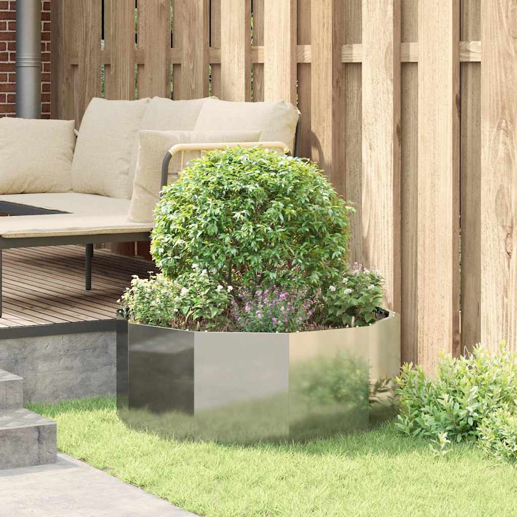 vidaXL Donica Srebrny 90 x 90 x 35 cm Stal Galwanizowana