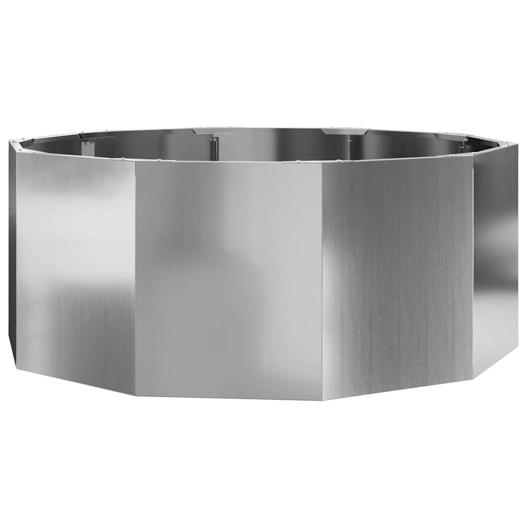 vidaXL Donica Srebrny 90 x 90 x 35 cm Stal Galwanizowana
