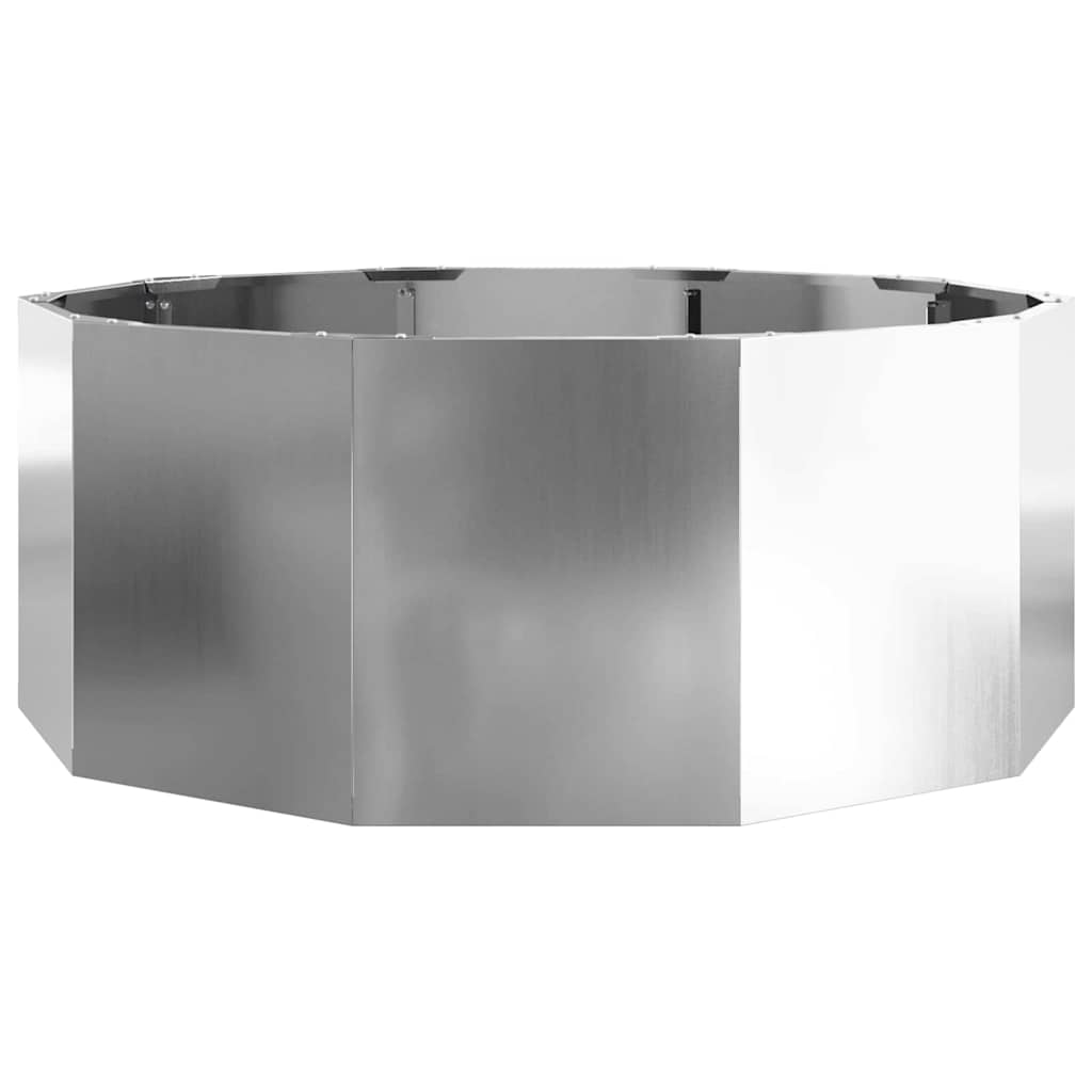 vidaXL Donica Srebrny 90 x 90 x 35 cm Stal Galwanizowana