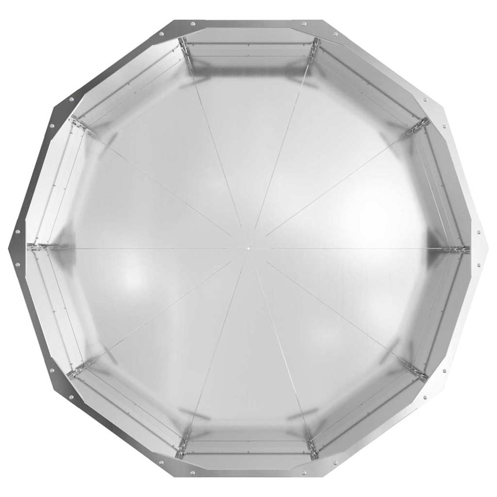 vidaXL Donica Srebrny 90 x 90 x 35 cm Stal Galwanizowana