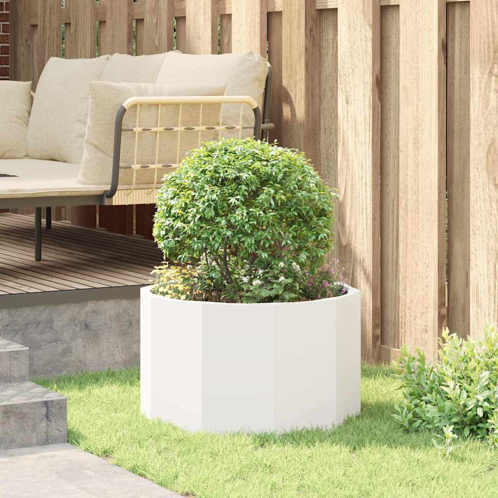 vidaXL Donica Biały 60 x 60 x 35 cm Stal