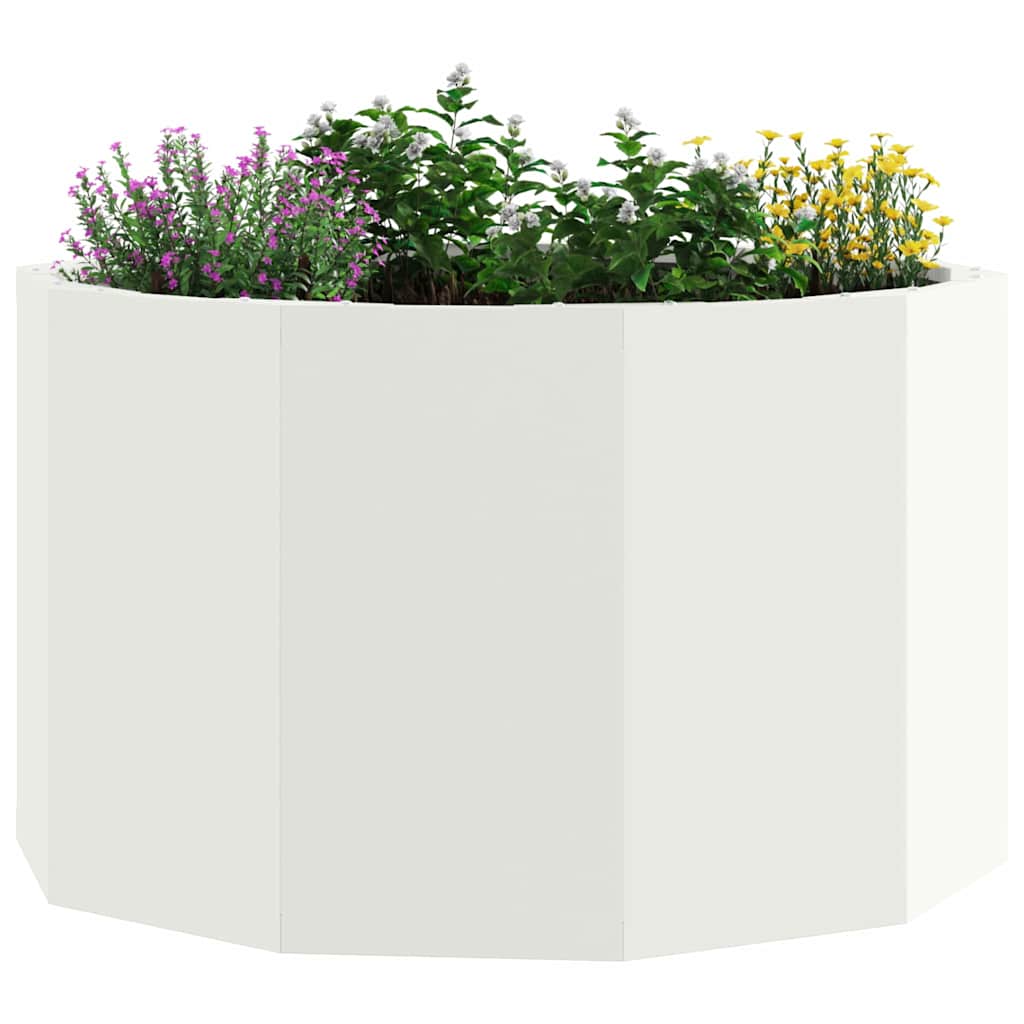 vidaXL Donica Biały 60 x 60 x 35 cm Stal